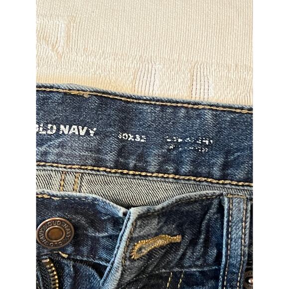 ld Navy Straight Blue Jeans Mens 30x32 - Picture 3 of 3